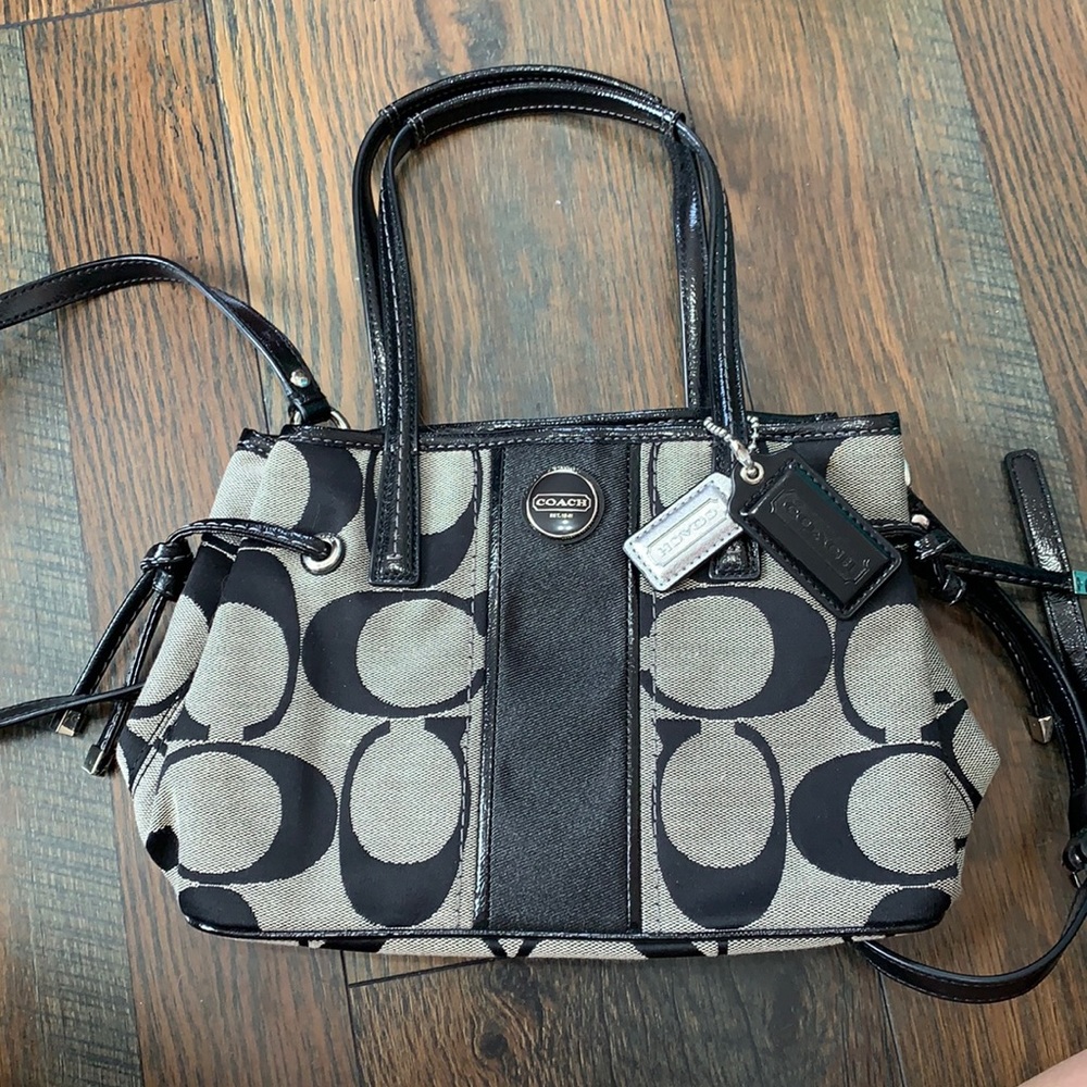 Black and Gray Coach Crossbody bag